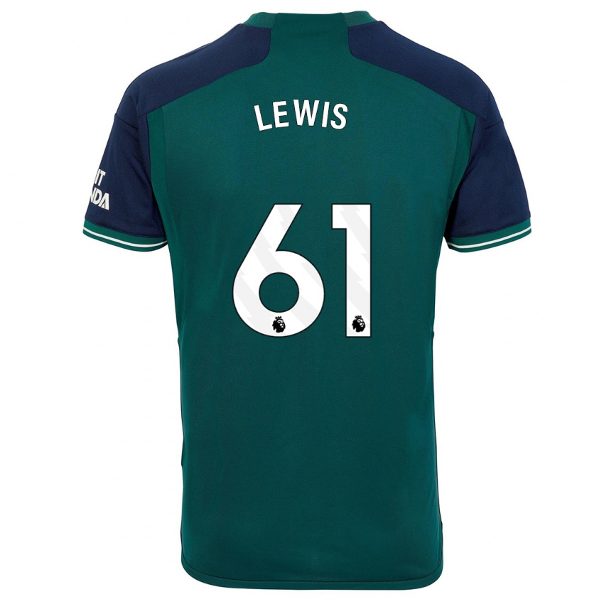 Niño Camiseta George Lewis #61 Verde Equipación Tercera 2023/24 La Camisa Chile