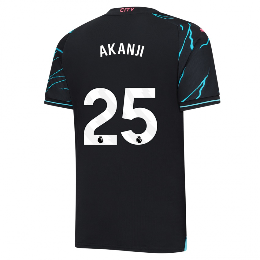 Niño Camiseta Manuel Akanji #25 Azul Oscuro Equipación Tercera 2023/24 La Camisa Chile