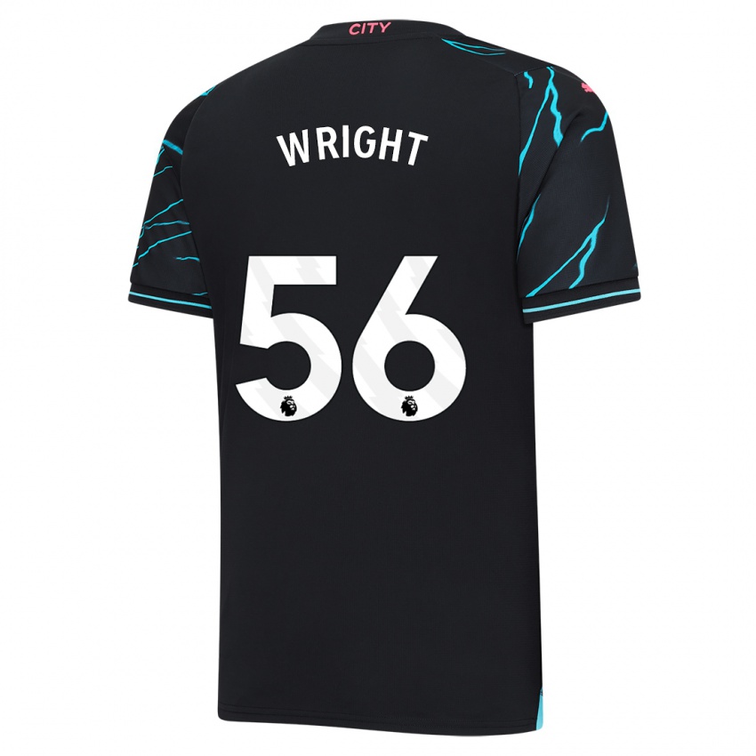Niño Camiseta Jacob Wright #56 Azul Oscuro Equipación Tercera 2023/24 La Camisa Chile