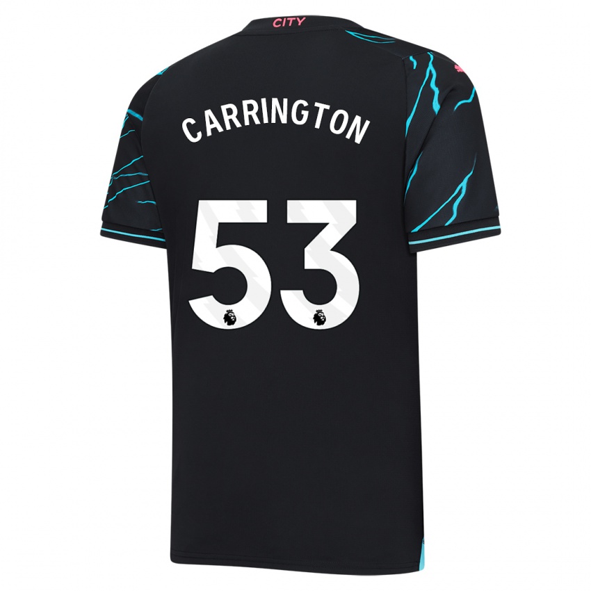 Niño Camiseta Ezra Carrington #53 Azul Oscuro Equipación Tercera 2023/24 La Camisa Chile