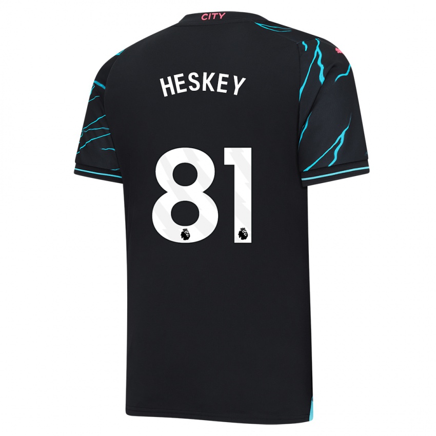 Niño Camiseta Jaden Heskey #81 Azul Oscuro Equipación Tercera 2023/24 La Camisa Chile