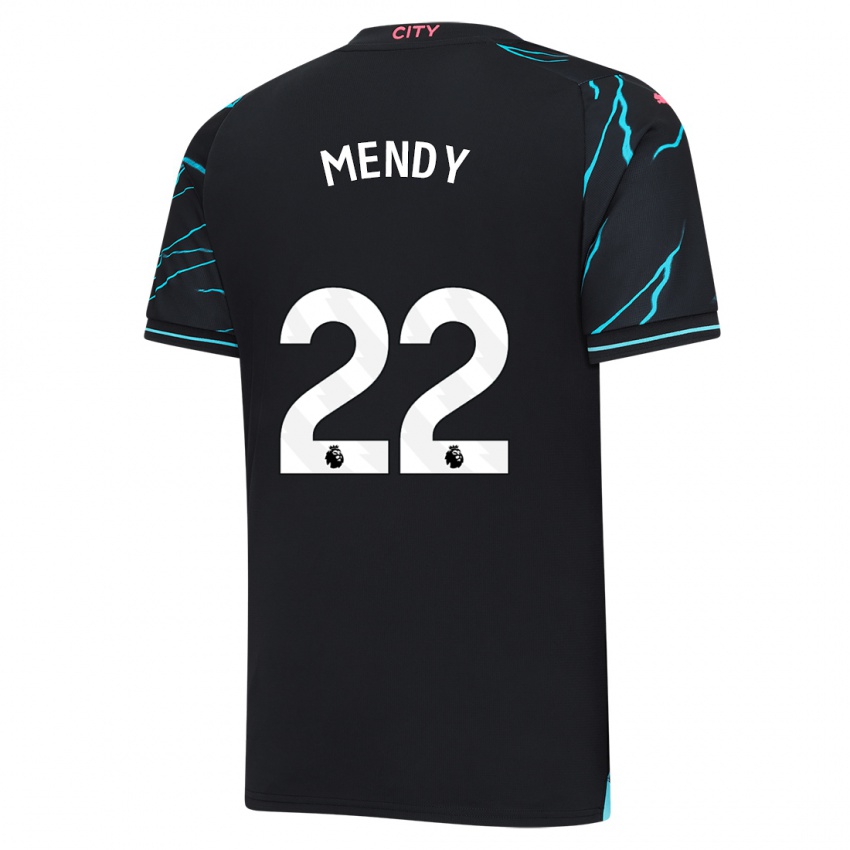 Niño Camiseta Benjamin Mendy #22 Azul Oscuro Equipación Tercera 2023/24 La Camisa Chile