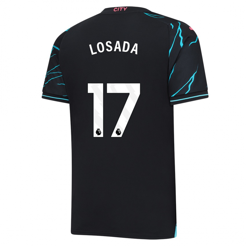 Niño Camiseta Vicky Losada #17 Azul Oscuro Equipación Tercera 2023/24 La Camisa Chile