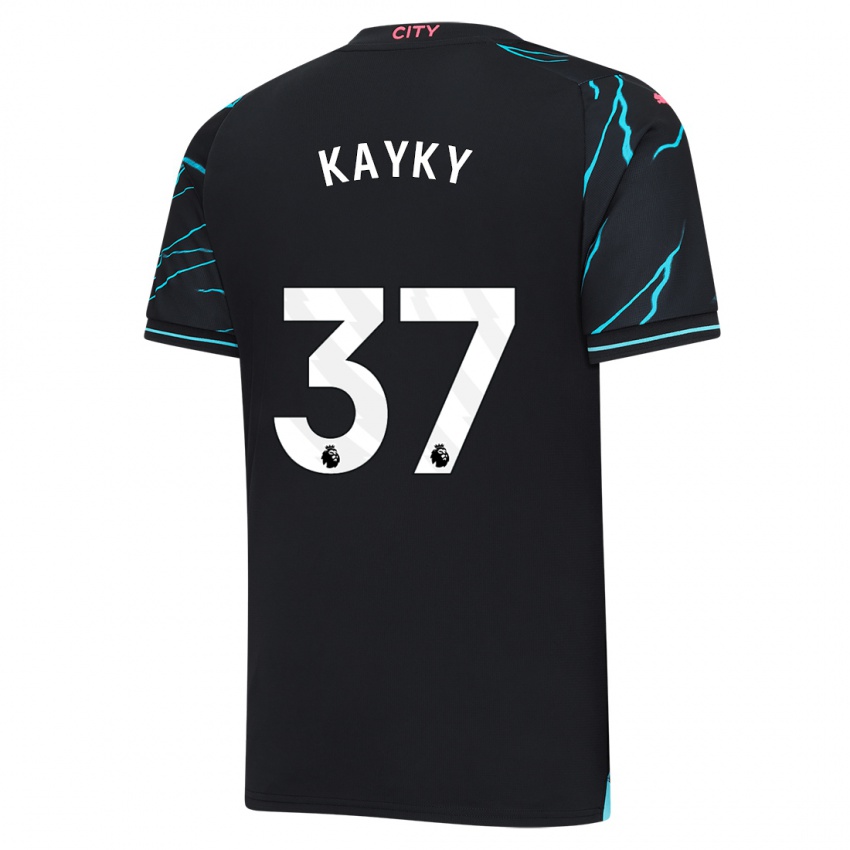 Niño Camiseta Kayky #37 Azul Oscuro Equipación Tercera 2023/24 La Camisa Chile
