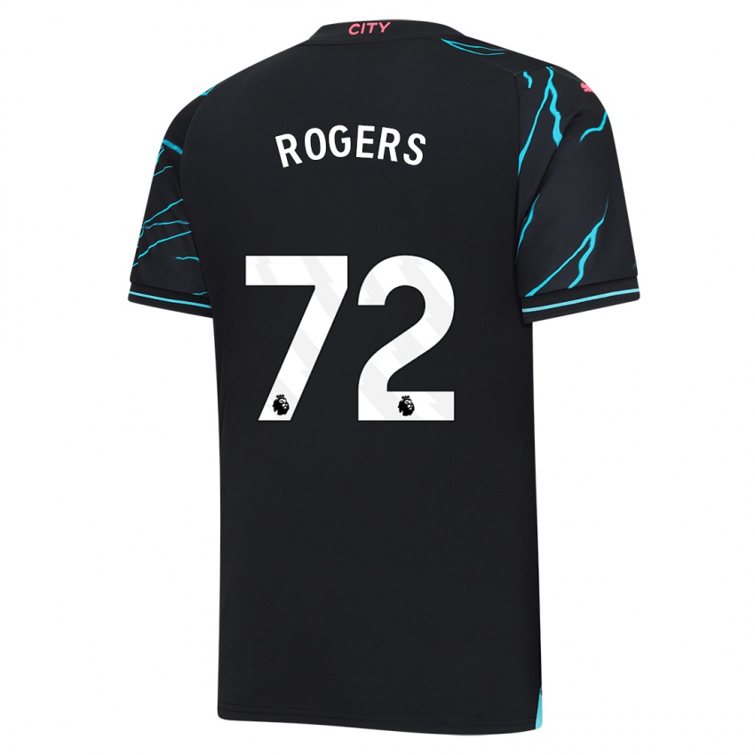 Niño Camiseta Morgan Rogers #72 Azul Oscuro Equipación Tercera 2023/24 La Camisa Chile