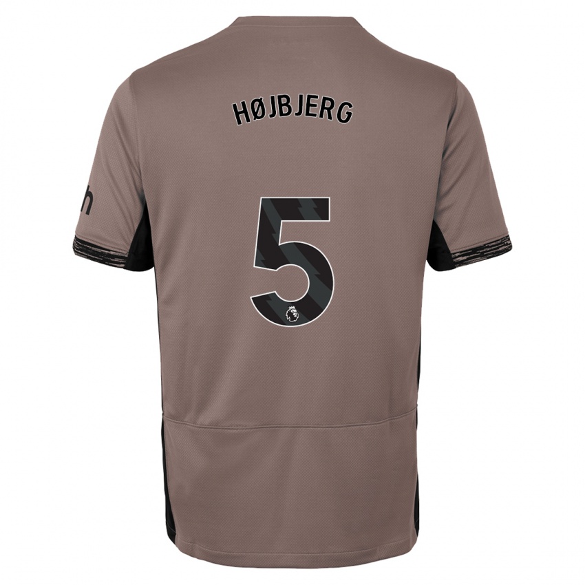Niño Camiseta Pierre Emile Hojbjerg #5 Beige Obscuro Equipación Tercera 2023/24 La Camisa Chile