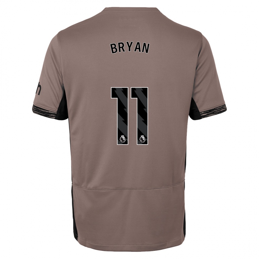 Niño Camiseta Bryan Gil #11 Beige Obscuro Equipación Tercera 2023/24 La Camisa Chile