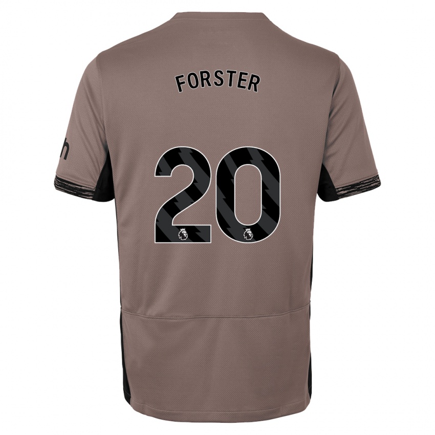 Niño Camiseta Fraser Forster #20 Beige Obscuro Equipación Tercera 2023/24 La Camisa Chile
