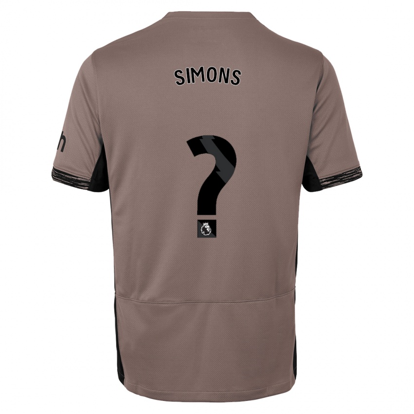 Niño Camiseta Zach Simons #0 Beige Obscuro Equipación Tercera 2023/24 La Camisa Chile
