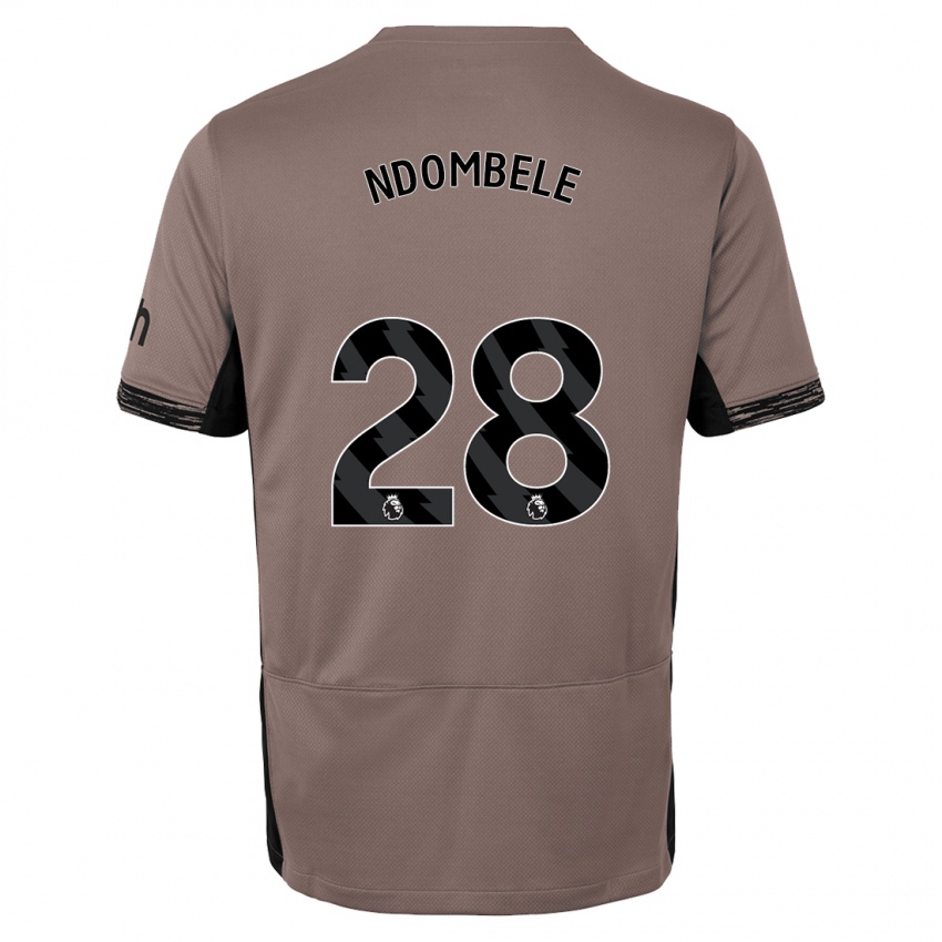 Niño Camiseta Tanguy Ndombele #28 Beige Obscuro Equipación Tercera 2023/24 La Camisa Chile