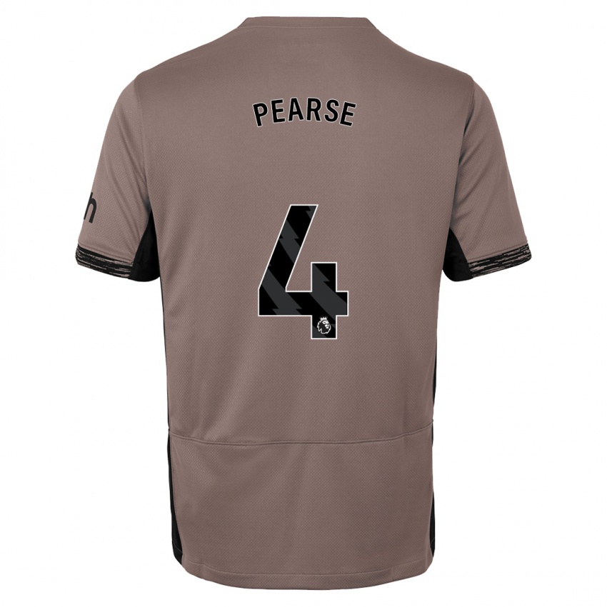 Niño Camiseta Gracie Pearse #4 Beige Obscuro Equipación Tercera 2023/24 La Camisa Chile