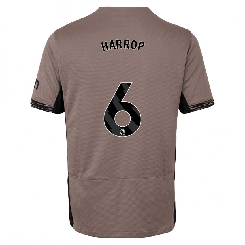 Niño Camiseta Kerys Harrop #6 Beige Obscuro Equipación Tercera 2023/24 La Camisa Chile