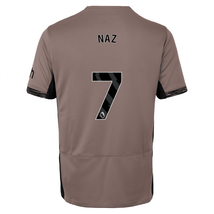 Niño Camiseta Jessica Naz #7 Beige Obscuro Equipación Tercera 2023/24 La Camisa Chile