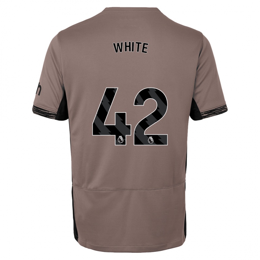 Niño Camiseta Harvey White #42 Beige Obscuro Equipación Tercera 2023/24 La Camisa Chile