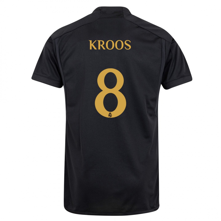 Niño Camiseta Toni Kroos #8 Negro Equipación Tercera 2023/24 La Camisa Chile