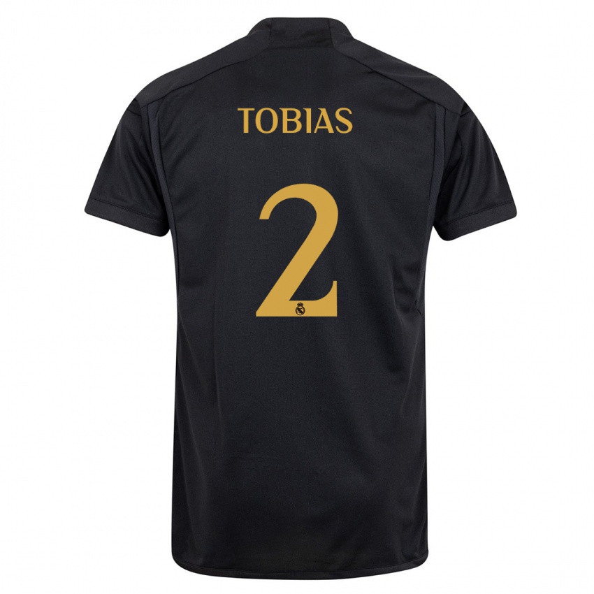 Niño Camiseta Vinícius Tobias #2 Negro Equipación Tercera 2023/24 La Camisa Chile