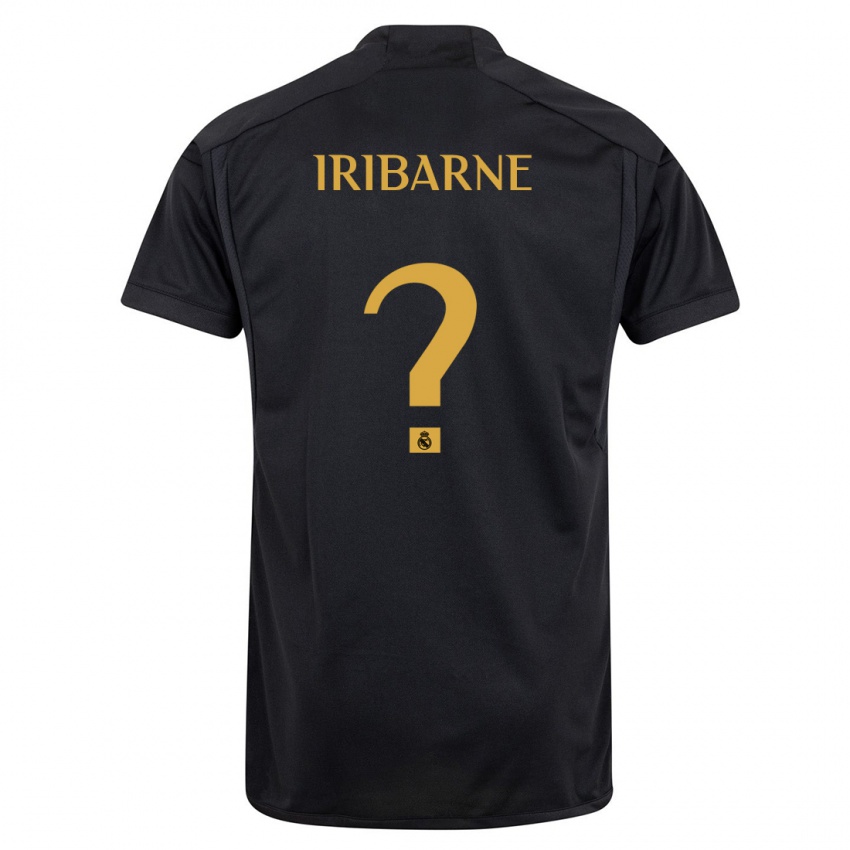 Niño Camiseta Bruno Iribarne #0 Negro Equipación Tercera 2023/24 La Camisa Chile