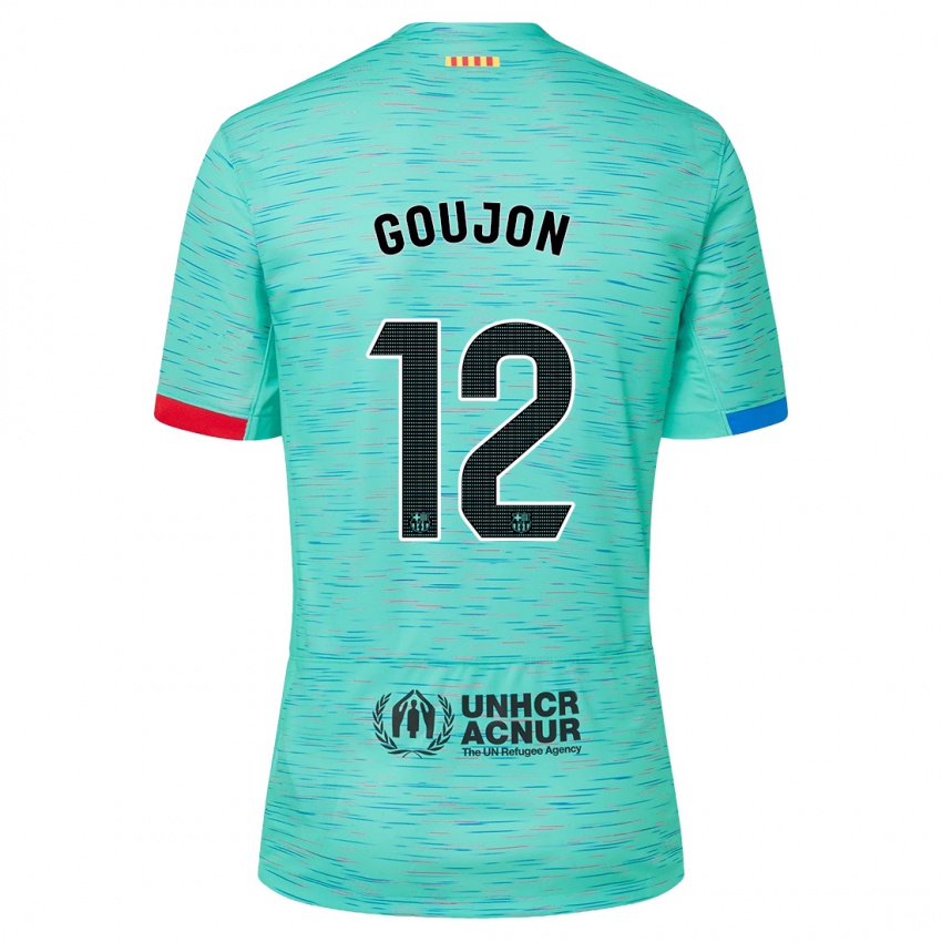 Niño Camiseta Iker Goujón #12 Aguamarina Clara Equipación Tercera 2023/24 La Camisa Chile