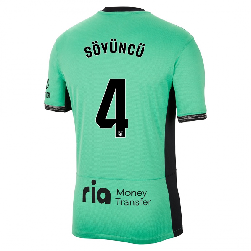 Niño Camiseta Caglar Söyüncü #4 Primavera Verde Equipación Tercera 2023/24 La Camisa Chile