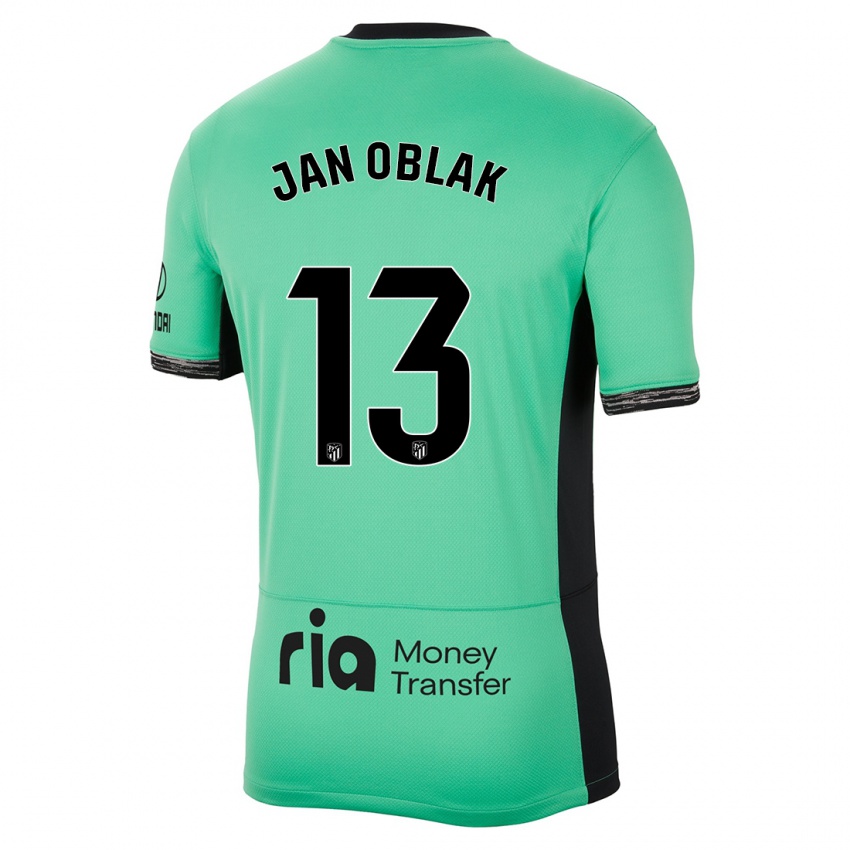 Niño Camiseta Jan Oblak #13 Primavera Verde Equipación Tercera 2023/24 La Camisa Chile