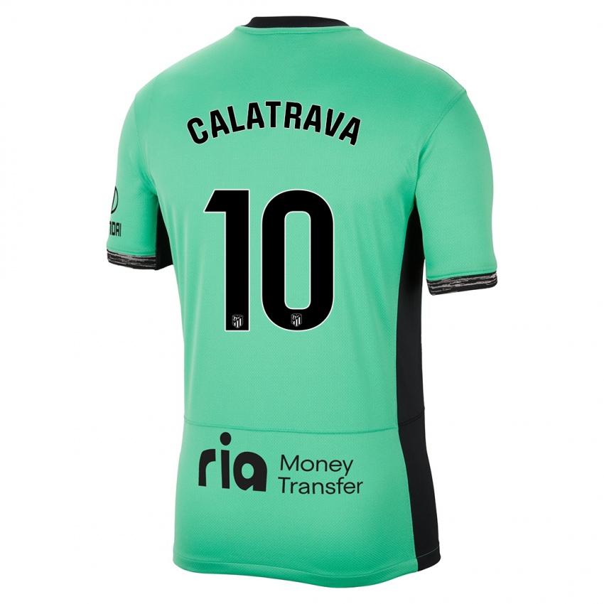 Niño Camiseta Álex Calatrava #10 Primavera Verde Equipación Tercera 2023/24 La Camisa Chile