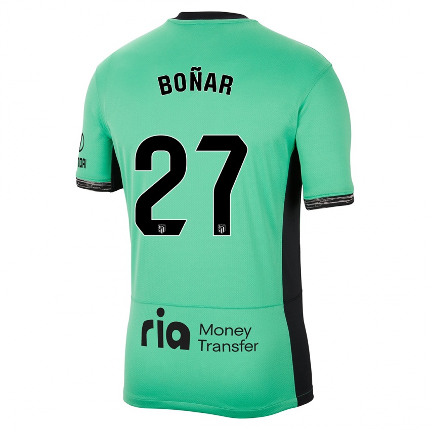 Niño Camiseta Javier Boñar #27 Primavera Verde Equipación Tercera 2023/24 La Camisa Chile
