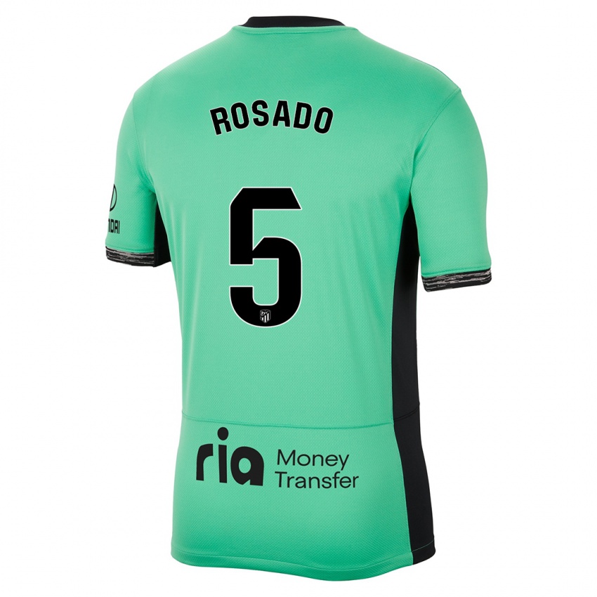 Niño Camiseta Diego Rosado #5 Primavera Verde Equipación Tercera 2023/24 La Camisa Chile