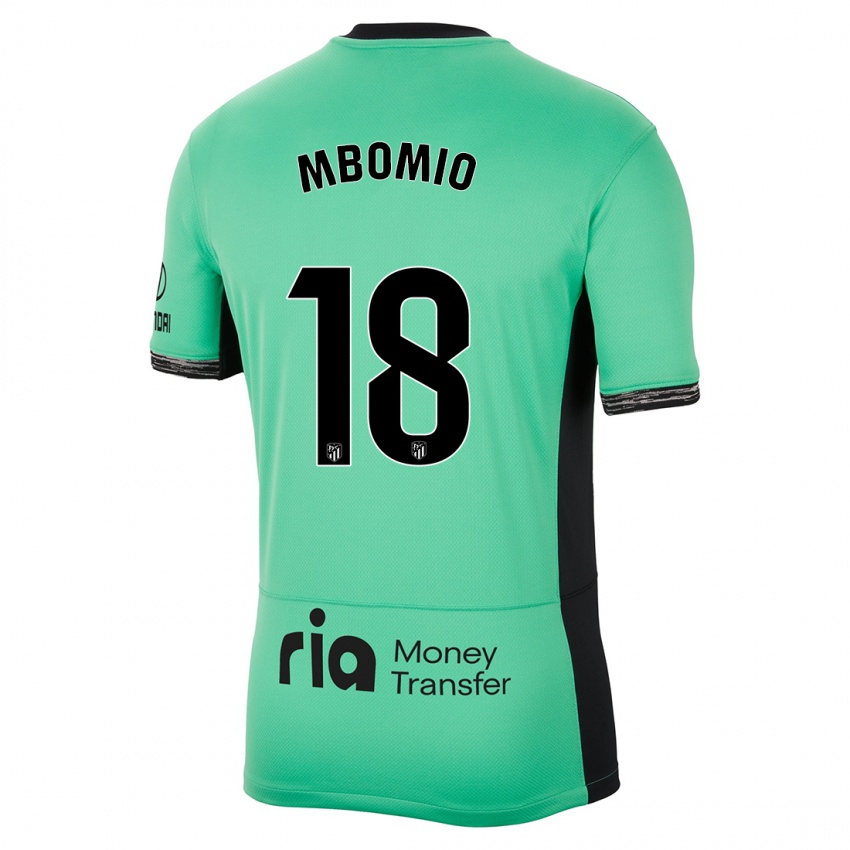 Niño Camiseta Rony Mbomio #18 Primavera Verde Equipación Tercera 2023/24 La Camisa Chile