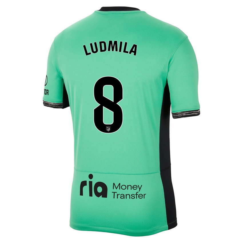 Niño Camiseta Ludmila #8 Primavera Verde Equipación Tercera 2023/24 La Camisa Chile