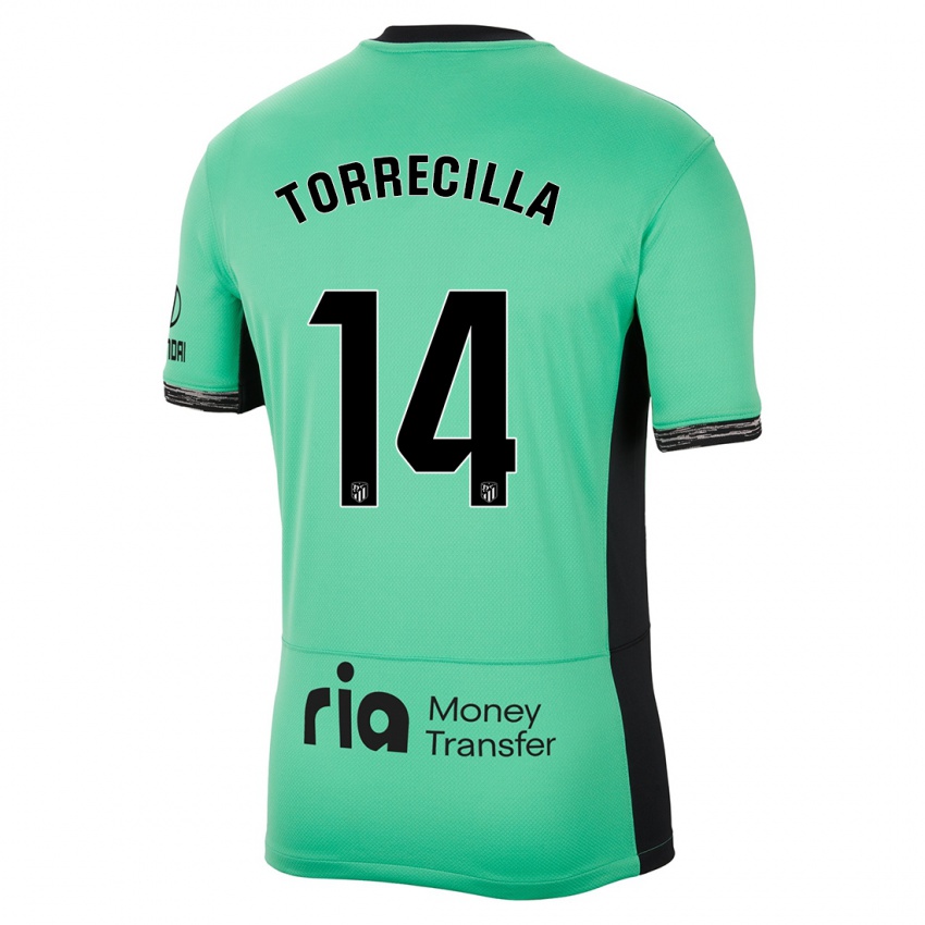 Niño Camiseta Virginia Torrecilla #14 Primavera Verde Equipación Tercera 2023/24 La Camisa Chile