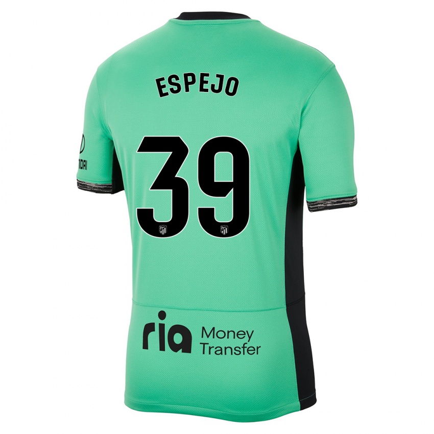 Niño Camiseta Diego Espejo #39 Primavera Verde Equipación Tercera 2023/24 La Camisa Chile