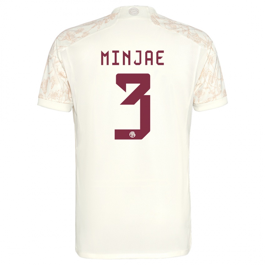 Niño Camiseta Min-Jae Kim #3 Blanquecino Equipación Tercera 2023/24 La Camisa Chile