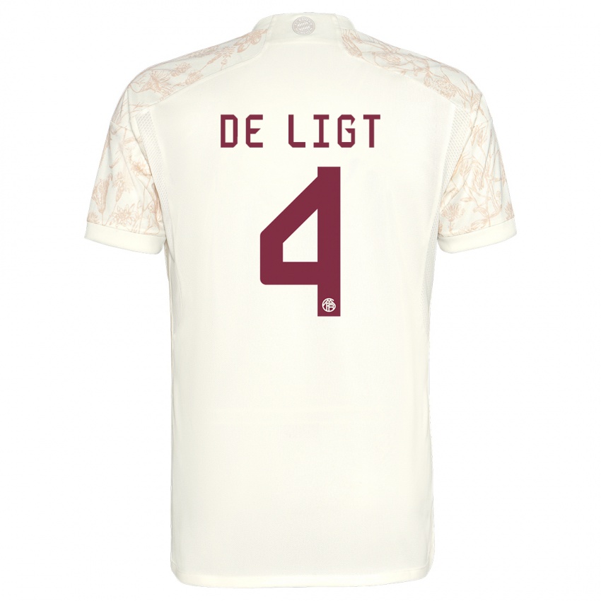 Niño Camiseta Matthijs De Ligt #4 Blanquecino Equipación Tercera 2023/24 La Camisa Chile