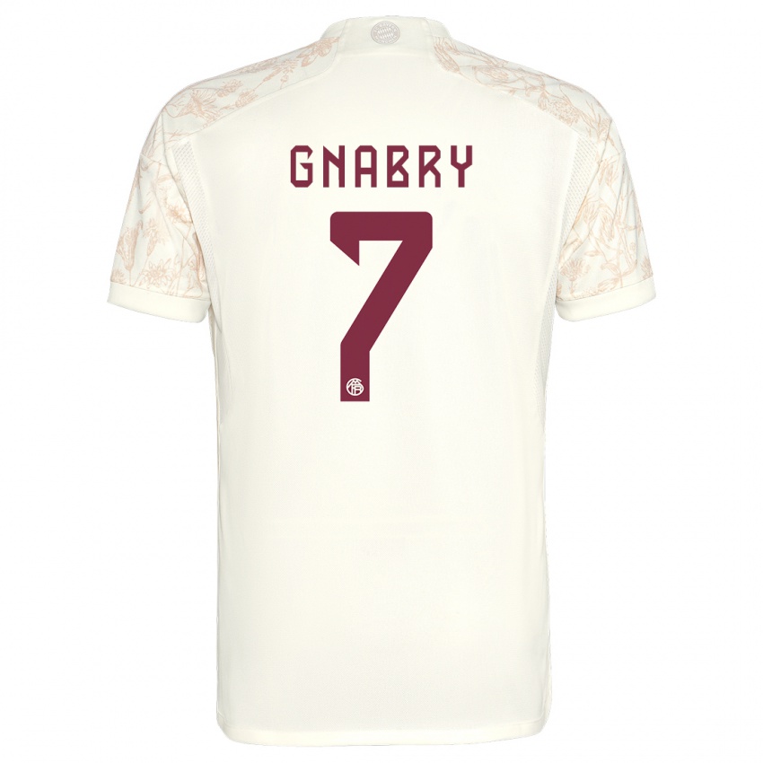 Niño Camiseta Serge Gnabry #7 Blanquecino Equipación Tercera 2023/24 La Camisa Chile