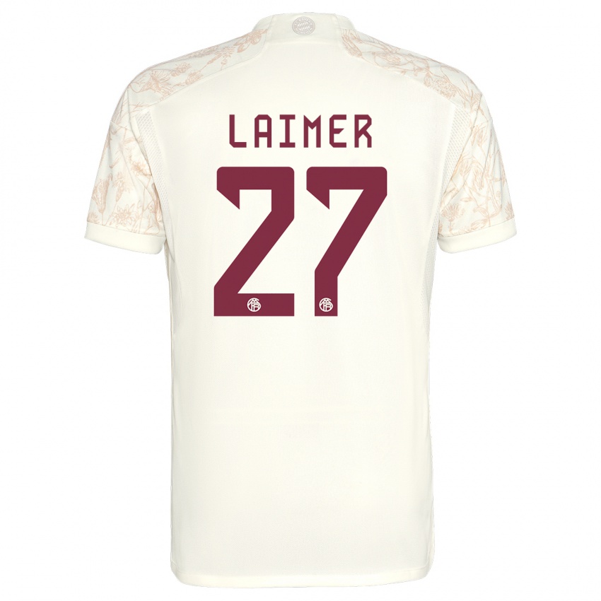 Niño Camiseta Konrad Laimer #27 Blanquecino Equipación Tercera 2023/24 La Camisa Chile