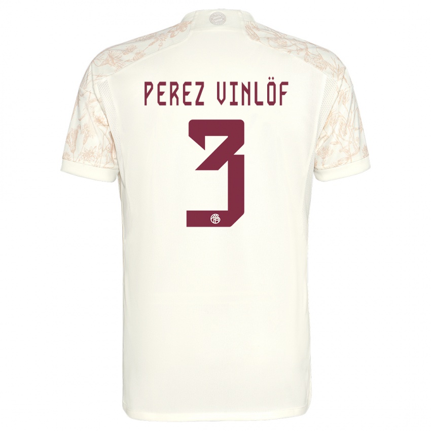 Niño Camiseta Matteo Perez Vinlöf #3 Blanquecino Equipación Tercera 2023/24 La Camisa Chile