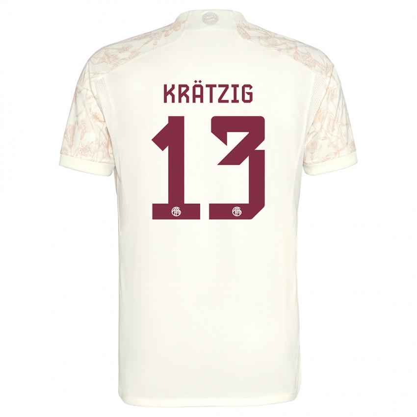Niño Camiseta Frans Krätzig #13 Blanquecino Equipación Tercera 2023/24 La Camisa Chile