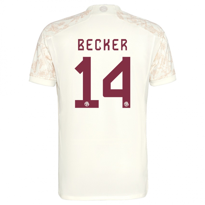 Niño Camiseta Lennard Becker #14 Blanquecino Equipación Tercera 2023/24 La Camisa Chile