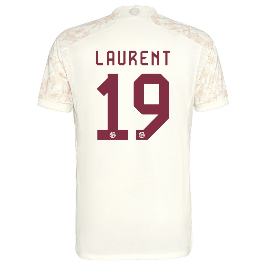 Niño Camiseta Emelyne Laurent #19 Blanquecino Equipación Tercera 2023/24 La Camisa Chile