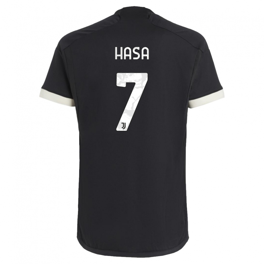 Niño Camiseta Luis Hasa #7 Negro Equipación Tercera 2023/24 La Camisa Chile