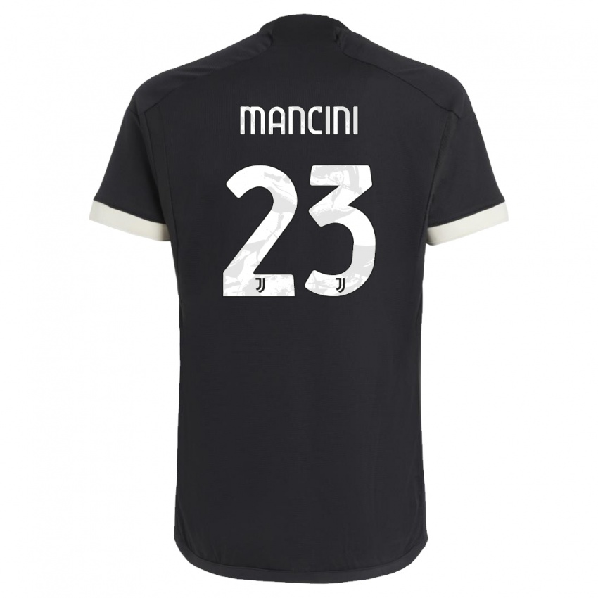Niño Camiseta Tommaso Mancini #23 Negro Equipación Tercera 2023/24 La Camisa Chile