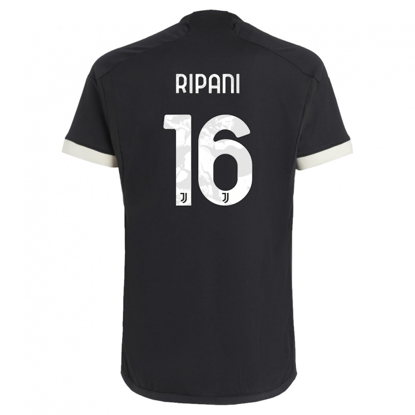 Niño Camiseta Diego Ripani #16 Negro Equipación Tercera 2023/24 La Camisa Chile