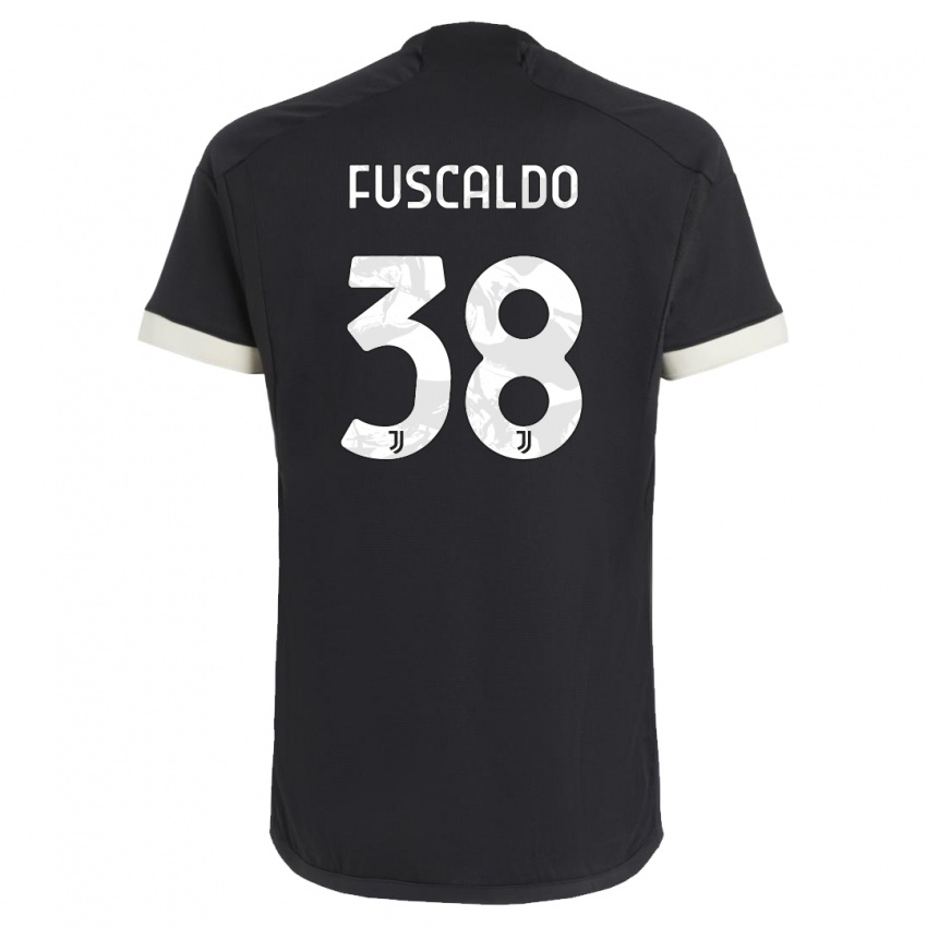 Niño Camiseta Matteo Fuscaldo #38 Negro Equipación Tercera 2023/24 La Camisa Chile