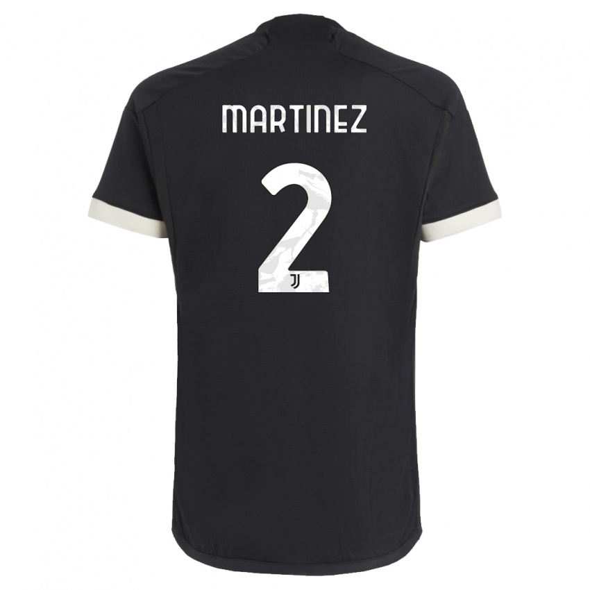 Niño Camiseta Bruno Martinez #2 Negro Equipación Tercera 2023/24 La Camisa Chile