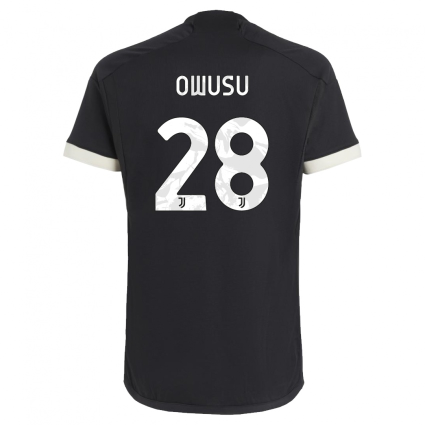 Niño Camiseta Augusto Owusu #28 Negro Equipación Tercera 2023/24 La Camisa Chile