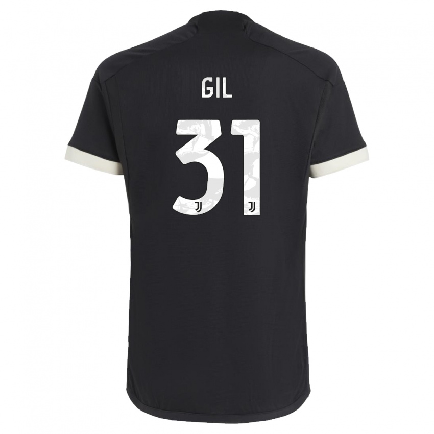 Niño Camiseta Javier Gil #31 Negro Equipación Tercera 2023/24 La Camisa Chile
