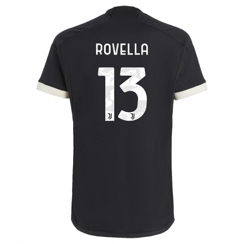Niño Camiseta Nicolo Rovella #13 Negro Equipación Tercera 2023/24 La Camisa Chile