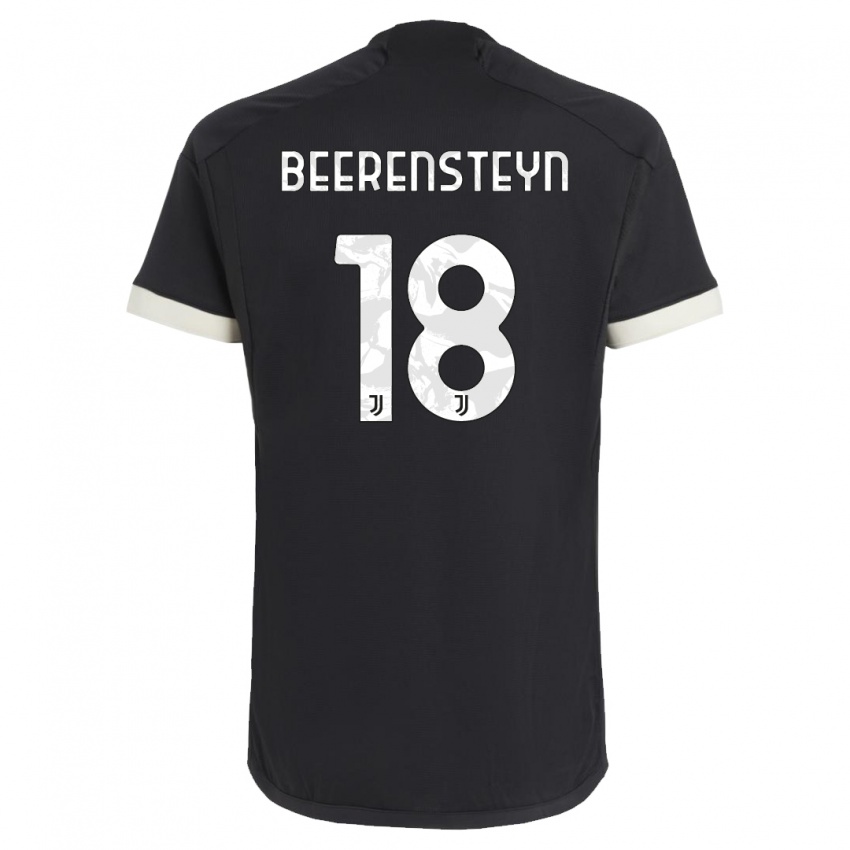 Niño Camiseta Lineth Beerensteyn #18 Negro Equipación Tercera 2023/24 La Camisa Chile