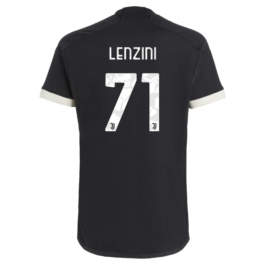 Niño Camiseta Martina Lenzini #71 Negro Equipación Tercera 2023/24 La Camisa Chile
