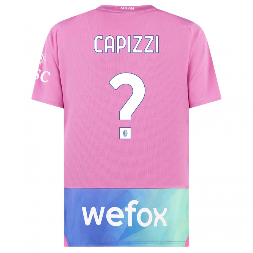 Niño Camiseta Edoardo Capizzi #0 Rosado Morado Equipación Tercera 2023/24 La Camisa Chile